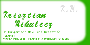 krisztian mikulecz business card